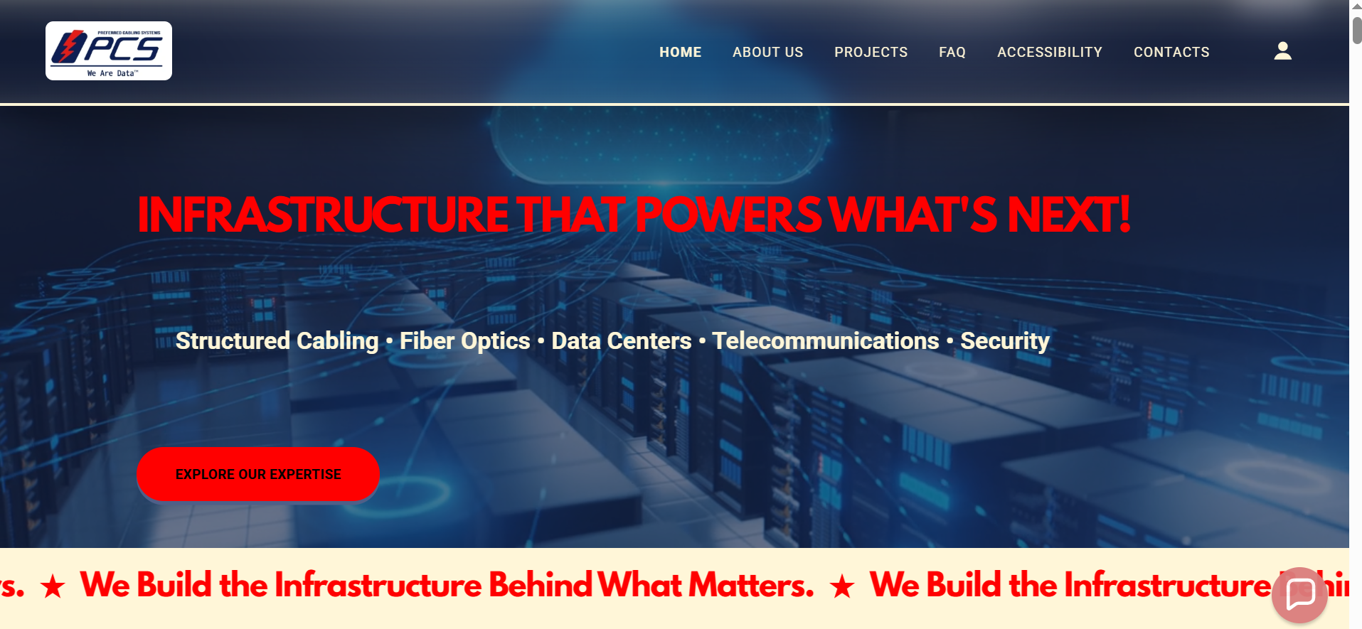 PCS website project preview